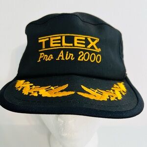 Lap King Telex Pro Air 2000 Black Cap with Yellow Embroidery Accents